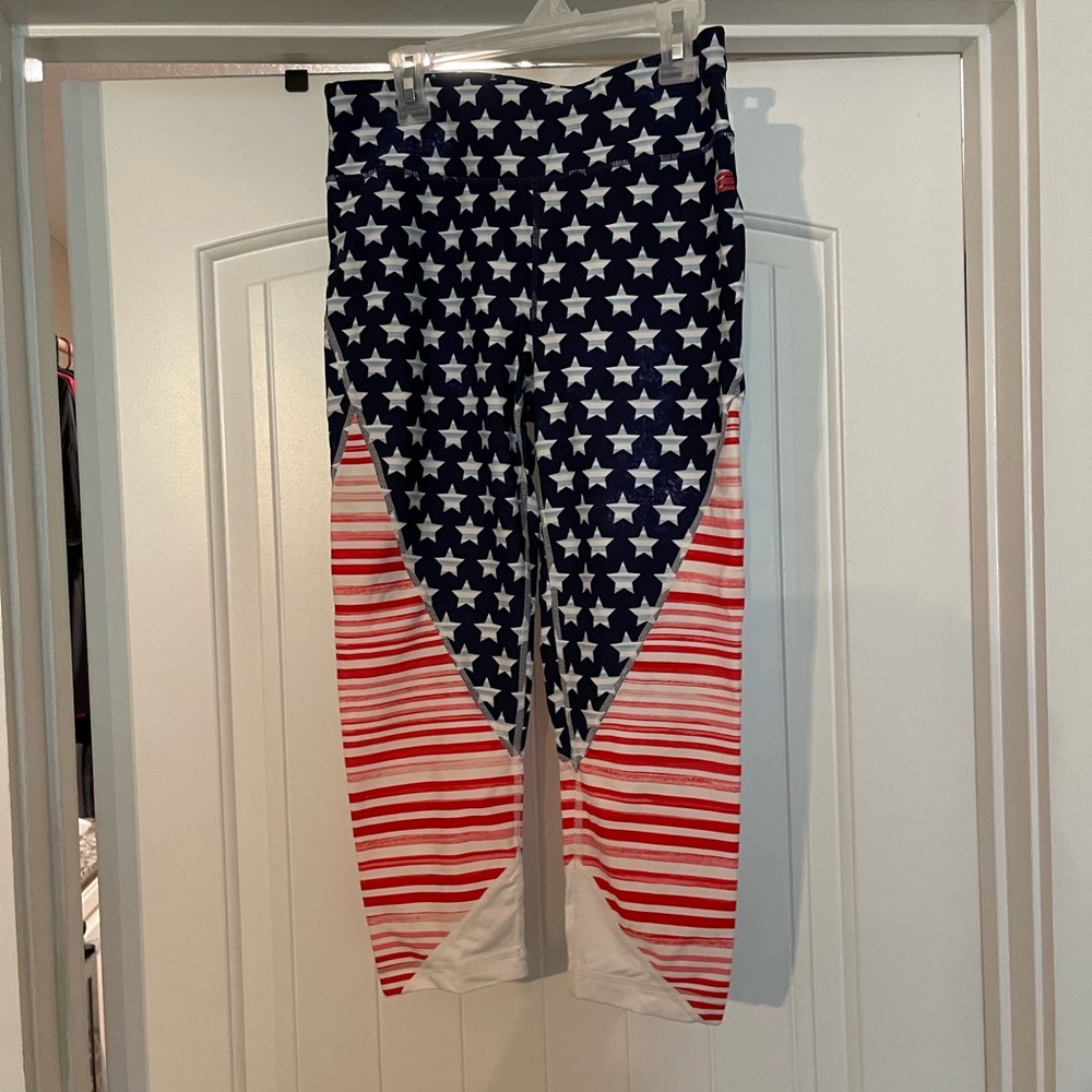American flag Capri legging